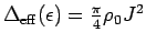 $ \Delta_{\rm eff}(\epsilon)=\frac{\pi}{4}\rho_0 J^2$