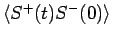 $ \langle S^+(t) S^-(0) \rangle$