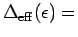 $ \Delta_{\rm eff}(\epsilon)=$