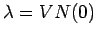 $ \lambda=V N(0)$